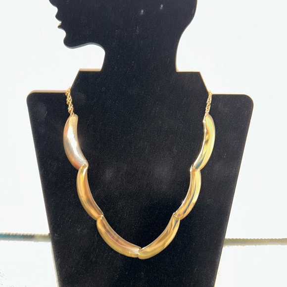 Robert Lee Morris Gold Plated Chain Necklace. Hangs like a choker. 19” total - Picture 6 of 10